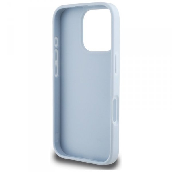 Etui Guess Grained Big 4G Logo Small     Classic Logo do iPhone 16 Pro niebieski