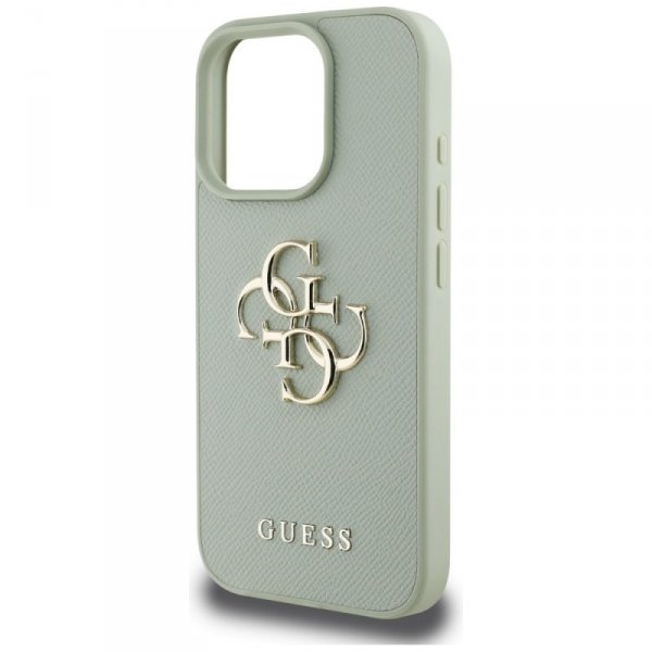 Etui Guess Grained Big 4G Logo Small     Classic Logo do iPhone 16 Pro zielony