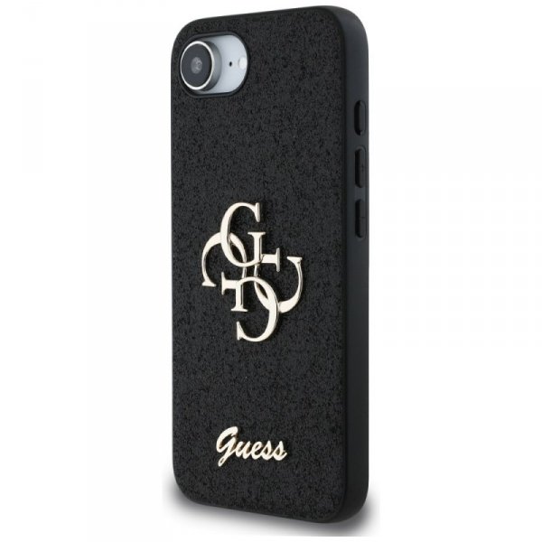 Etui Guess Fixed Glitter Big 4G do       iPhone 16e czarny