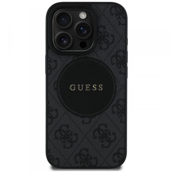 Etui Guess 4G Circle Classic Logo        MagSafe do iPhone 16 Pro czarny