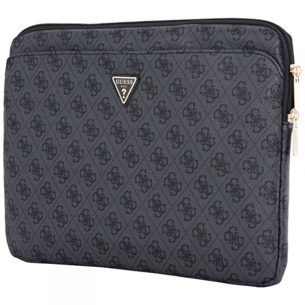 Torba Guess Sleeve 14&quot; 4G Zipper Pocket  Triangle Logo czarny