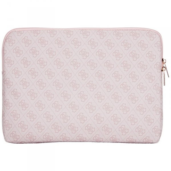 Torba Guess Sleeve 14&quot; 4G Zipper Pocket  Triangle Logo różowy