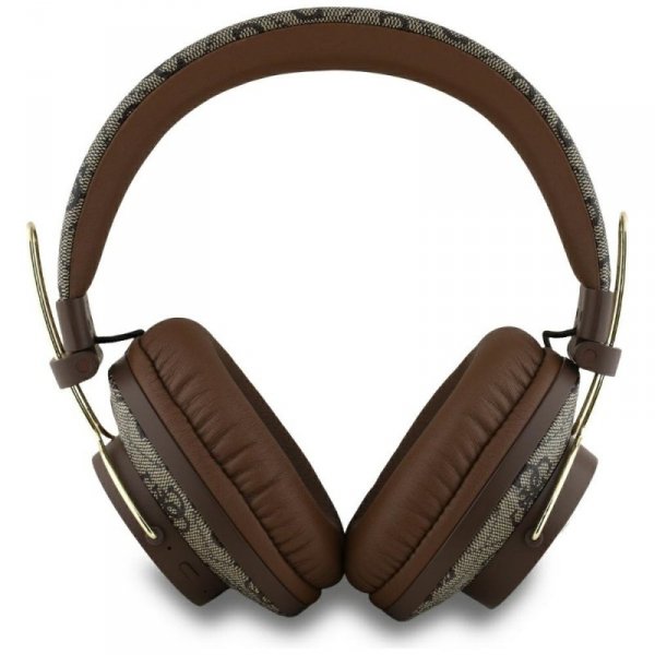 Słuchawki nauszne Guess Bluetooth ENC    Metal 4G Logo brązowy