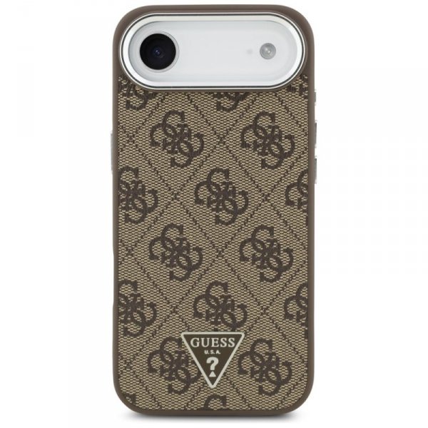 Etui Guess 4G Triangle Logo MagSafe do   iPhone Air brązowy srebrny