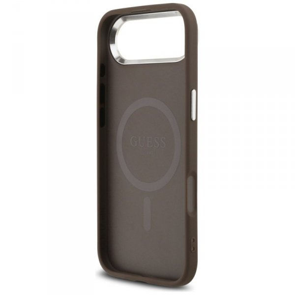 Etui Guess 4G Triangle Logo MagSafe do   iPhone Air brązowy srebrny