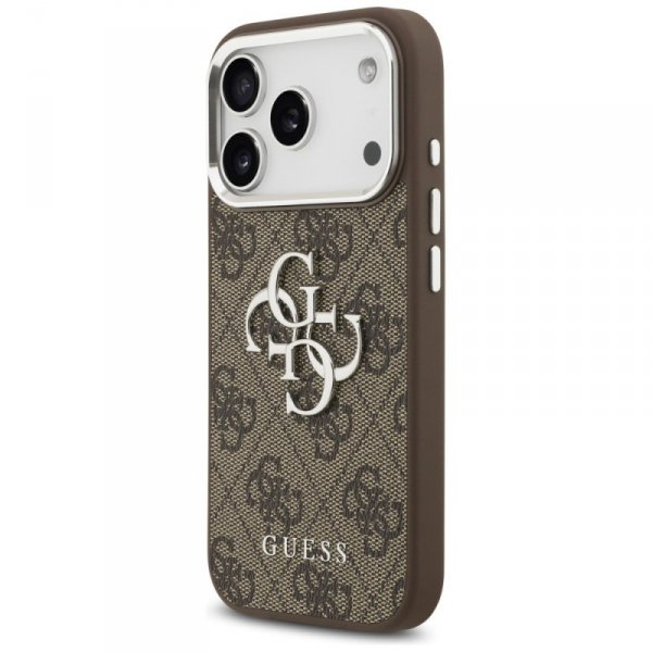 Etui Guess 4G Big 4G Classic Logo do     iPhone 17 Pro brązowy srebrny