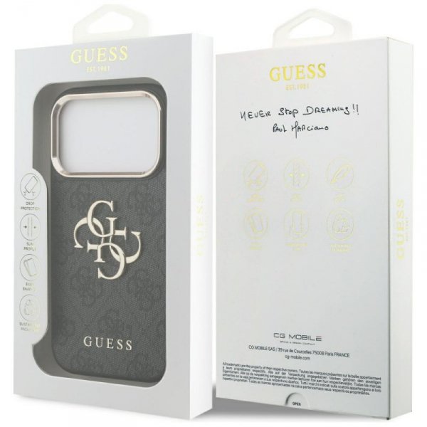 Etui Guess 4G Big 4G Classic Logo do     iPhone 17 Pro czarny złoty