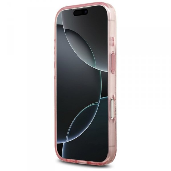 Etui Guess IML Flower & Tonal Circle     MagSafe do iPhone 17 Pro różowy
