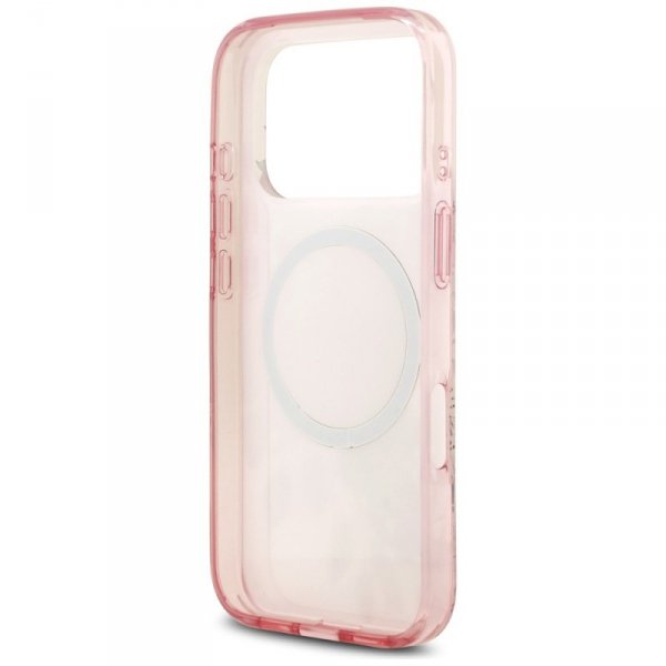 Etui Guess IML Flower & Tonal Circle     MagSafe do iPhone 17 Pro różowy