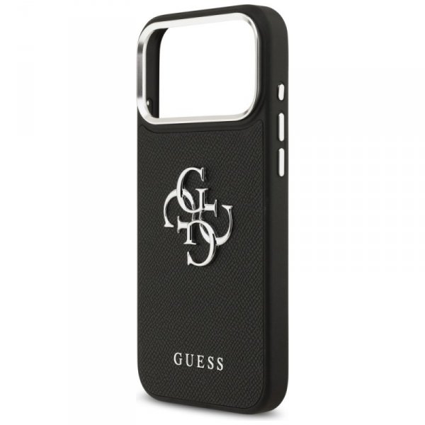 Etui Guess Grained Big 4G Classic Logo   do iPhone 17 Pro Max czarny