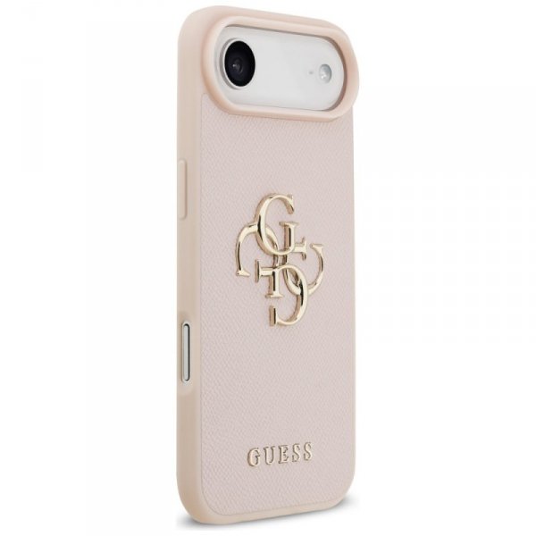 Etui Guess Grained Big 4G & Classic Logo do iPhone Air różowy