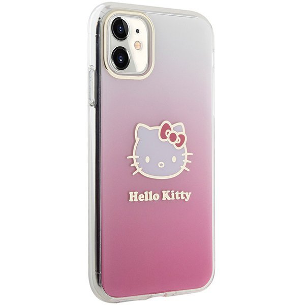 Hello Kitty HKHCN61HDGKEP iPhone 11 / Xr 6.1&quot; różowy/pink hardcase IML Gradient Electrop Kitty Head