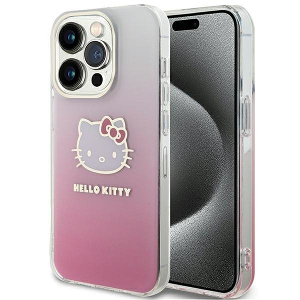 Hello Kitty HKHCP14LHDGKEP iPhone 14 Pro 6.1&quot; różowy/pink hardcase IML Gradient Electrop Kitty Head
