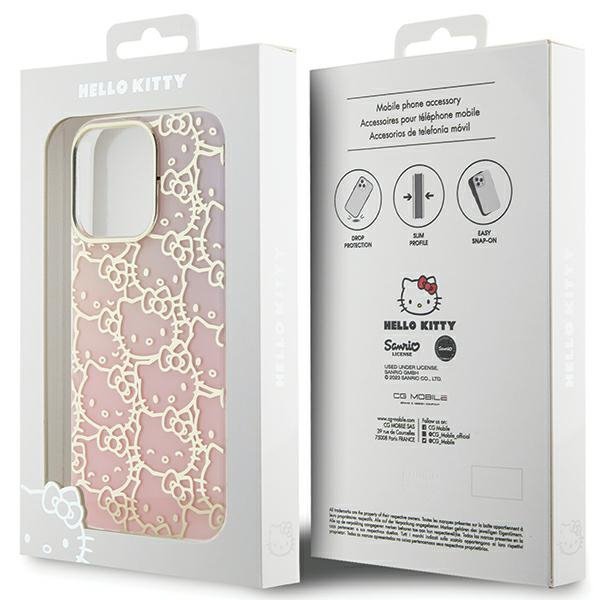Hello Kitty HKHCP13LHCHPEP iPhone 13 Pro / 13 6.1&quot; różowy/pink hardcase IML Gradient Electrop Crowded Kitty Head
