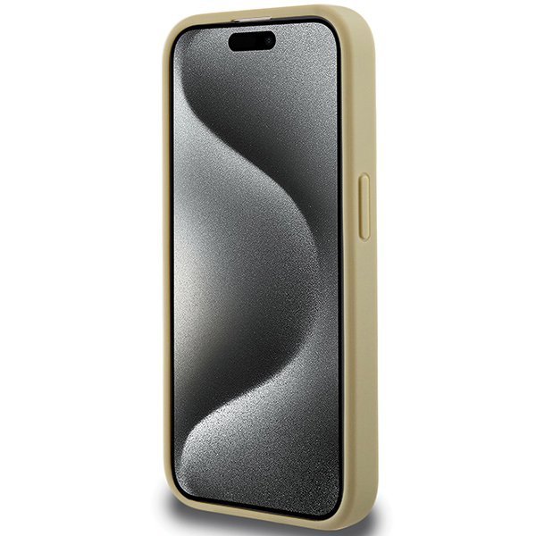Hello Kitty HKHMP15LPGHCKD iPhone 15 Pro 6.1&quot; złoty/gold hardcase Leather Kitty Head MagSafe
