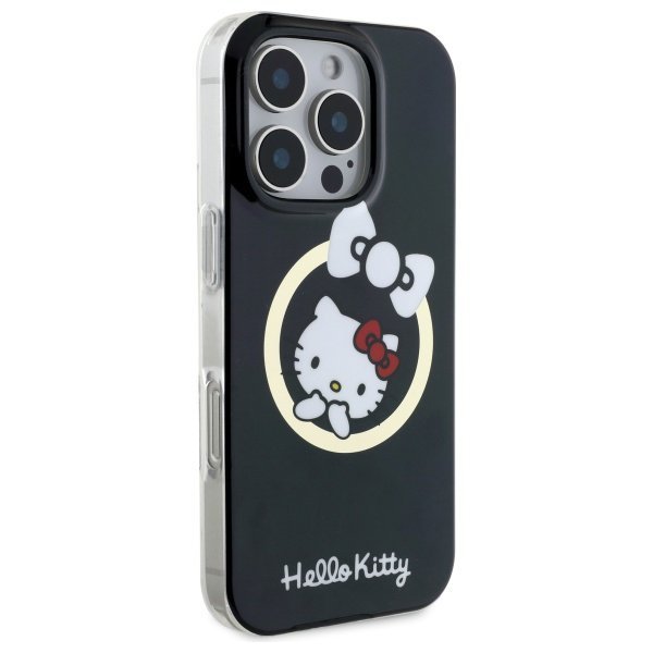 Hello Kitty HKHMP16XHFLBK iPhone 16 ProMax 6,9&quot; czarny/black hardcase IML Fun bow Magsafe