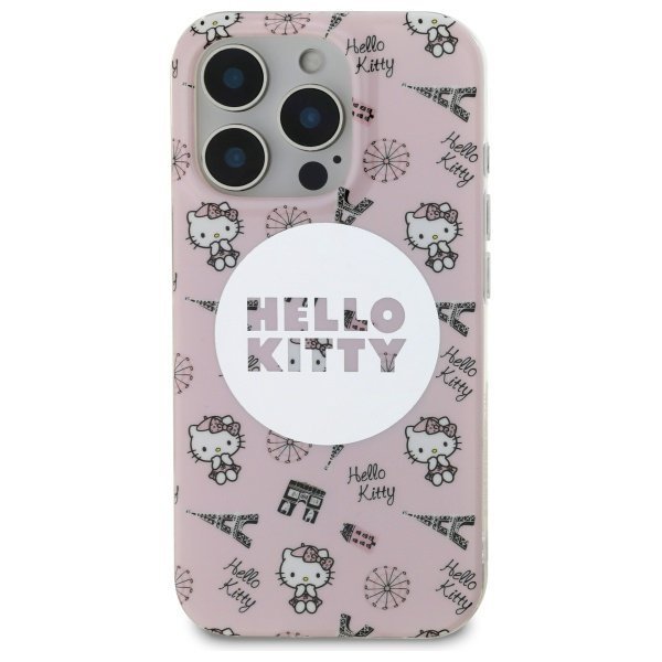 Hello Kitty HKHMP16XHAOPP iPhone 16 ProMax 6,9&quot; różowy/pink hardcase IML All Over Paris Magsafe