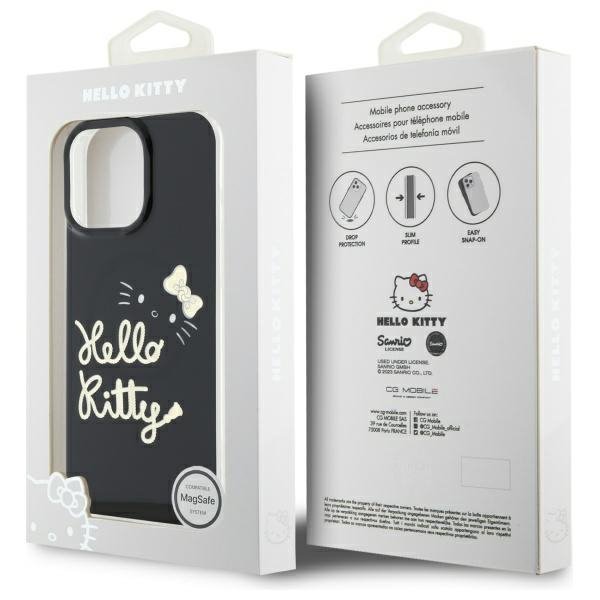 Hello Kitty HKHMP16XHGDIK iPhone 16 Pro  Max 6.9&quot; czarny/black hardcase IML Golden Diva MagSafe