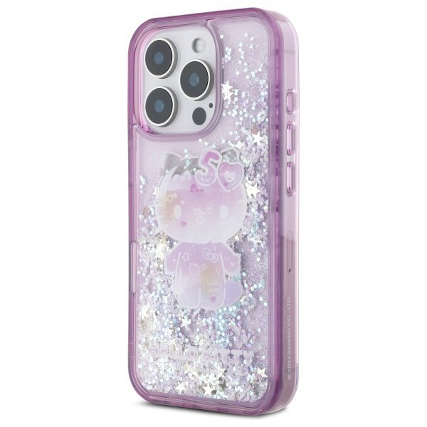 Hello Kitty HKHCP16LL50PPU iPhone 16 Pro 6.3&quot; fioletowy/purple hardcase Liquid Glitter 50TH Anniversary Party