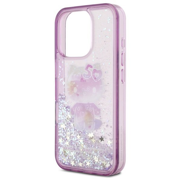 Hello Kitty HKHCP16XL50PPU iPhone 16 Pro Max 6.9&quot; fioletowy/purple hardcase Liquid Glitter 50TH Anniversary Party
