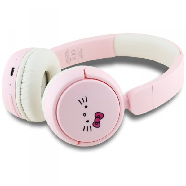 Słuchawki nauszne Hello Kitty Face Logo  Bluetooth różowy
