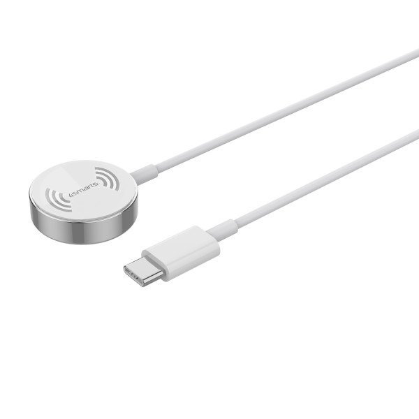 4smarts Ładowarka indukcyjna VoltBeamMini dla Apple Watch 1-8/SE z kablem 1m USB-C 2.5W biały/white 462550