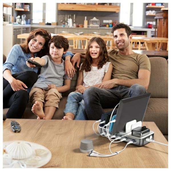 Stacja ładująca 4smarts Team 100W        z zestawem kabli kosmiczna szarość