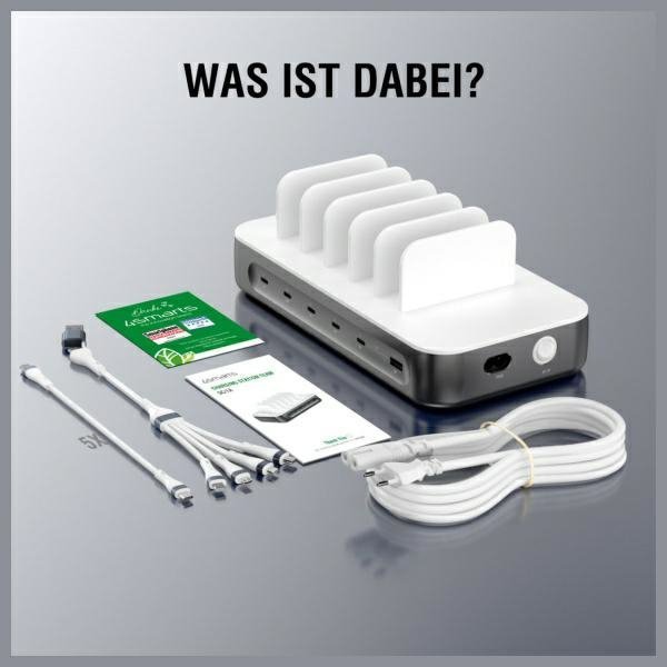 Stacja ładująca 4smarts Team 100W        z zestawem kabli kosmiczna szarość