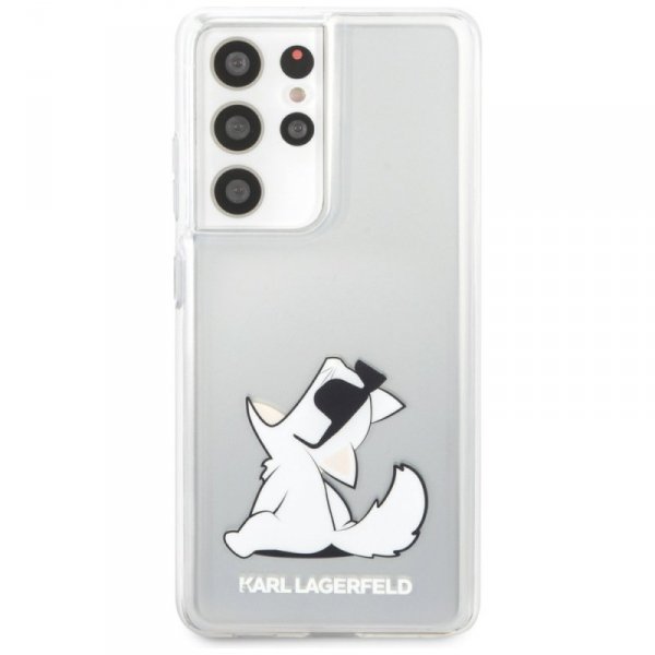 Karl Lagerfeld KLHCS21LCFNRC S21 Ultra G998 hardcase transparent Choupette Fun