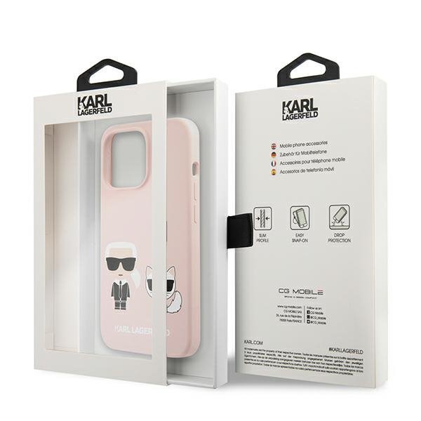 Karl Lagerfeld KLHCP13LSSKCI iPhone 13 Pro / 13  6,1&quot; hardcase jasno różowy/light pink Silicone Karl & Choupette