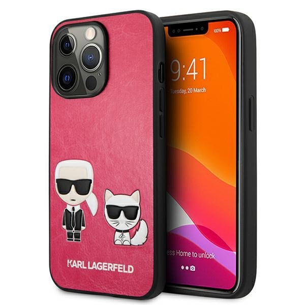Karl Lagerfeld KLHCP13LPCUSKCP iPhone13 Pro / 13 6,1&quot; fuksja/fuchsia hardcase Ikonik Karl & Choupette