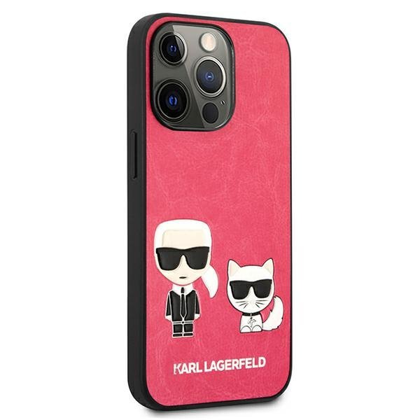Karl Lagerfeld KLHCP13LPCUSKCP iPhone13 Pro / 13 6,1&quot; fuksja/fuchsia hardcase Ikonik Karl & Choupette