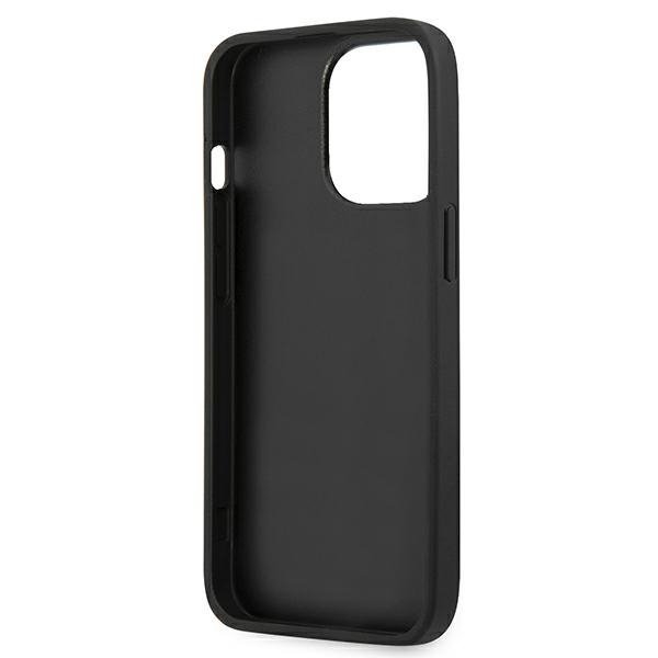 Karl Lagerfeld KLHCP13LPKMP iPhone 13 Pro / 13 6,1&quot; różowy/pink hardcase Leather Ikonik Karl`s Head Metal