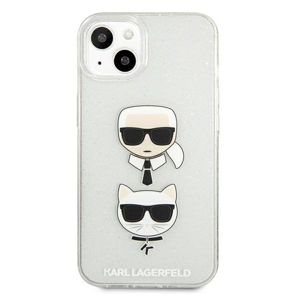 Karl Lagerfeld KLHCP13SKCTUGLS iPhone 13 mini 5,4&quot; srebrny/silver hardcase Glitter Karl`s & Choupette