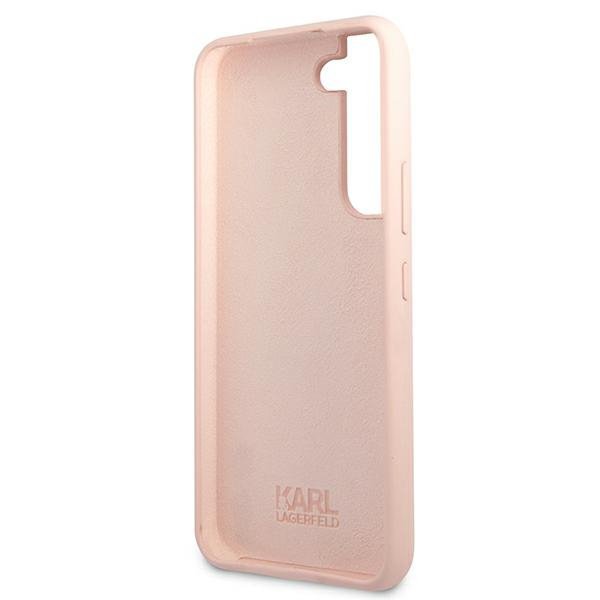Karl Lagerfeld KLHCS22MSSKCI S22+ S906hardcase jasno różowy/light pink Silicone Ikonik Karl & Choupette