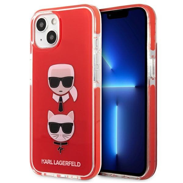 Karl Lagerfeld KLHCP13STPE2TR iPhone 13mini 5,4&quot; hardcase czerwony/red Karl&Choupette Head