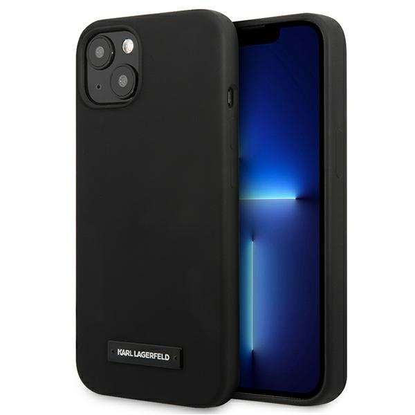 Karl Lagerfeld KLHCP13MSLMP1K iPhone 13 / 14 / 15 6,1&quot; hardcase czarny/black Silicone Plaque