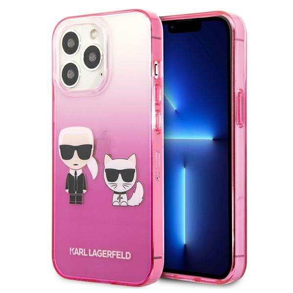 Karl Lagerfeld KLHCP13LTGKCP iPhone 13Pro / 13 6,1&quot; hardcase różowy/pink Gradient Ikonik Karl & Choupette