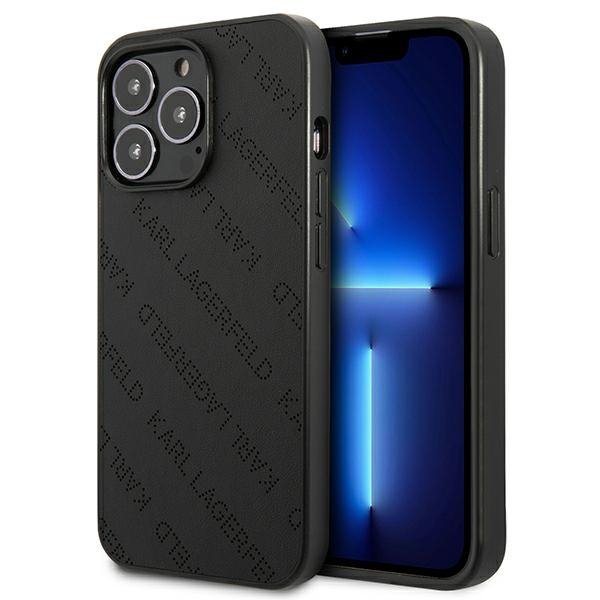 Karl Lagerfeld KLHCP13XPTLK iPhone 13 Pro Max 6,7&quot; hardcase czarny/black Perforated Allover