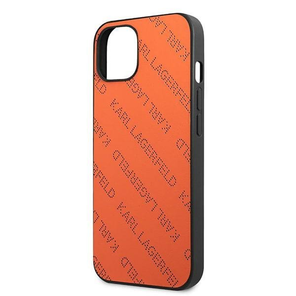 Karl Lagerfeld KLHCP13SPTLO iPhone 13 mini 5,4&quot; hardcase pomarańczowy/orange Perforated Allover