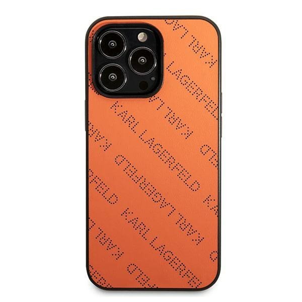 Karl Lagerfeld KLHCP13LPTLO iPhone 13Pro / 13 6,1&quot; hardcase pomarańczowy/orange Perforated Allover