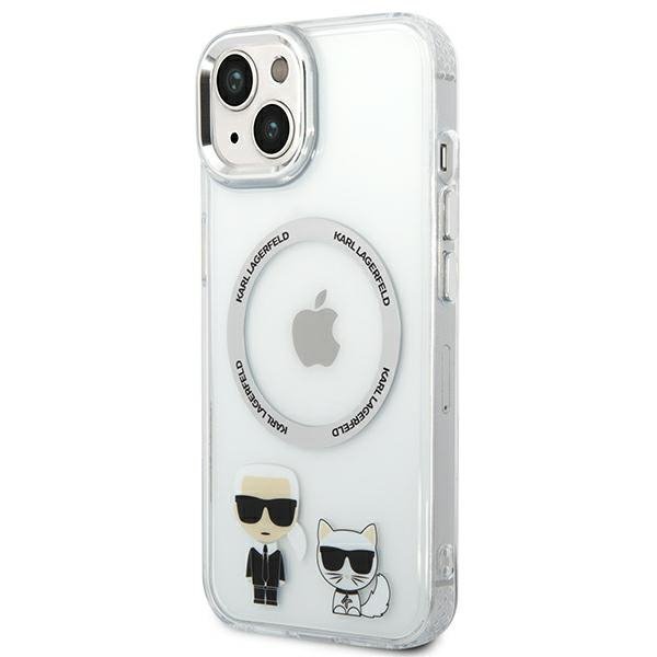Karl Lagerfeld KLHMP14SHKCT iPhone 14/ 15 / 13 6,1&quot; hardcase przeźroczysty/transparent Karl & Choupette Aluminium Magsafe