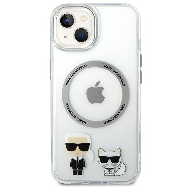 Karl Lagerfeld KLHMP14SHKCT iPhone 14/ 15 / 13 6,1&quot; hardcase przeźroczysty/transparent Karl & Choupette Aluminium Magsafe