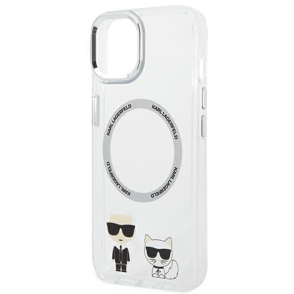 Karl Lagerfeld KLHMP14SHKCT iPhone 14/ 15 / 13 6,1&quot; hardcase przeźroczysty/transparent Karl & Choupette Aluminium Magsafe
