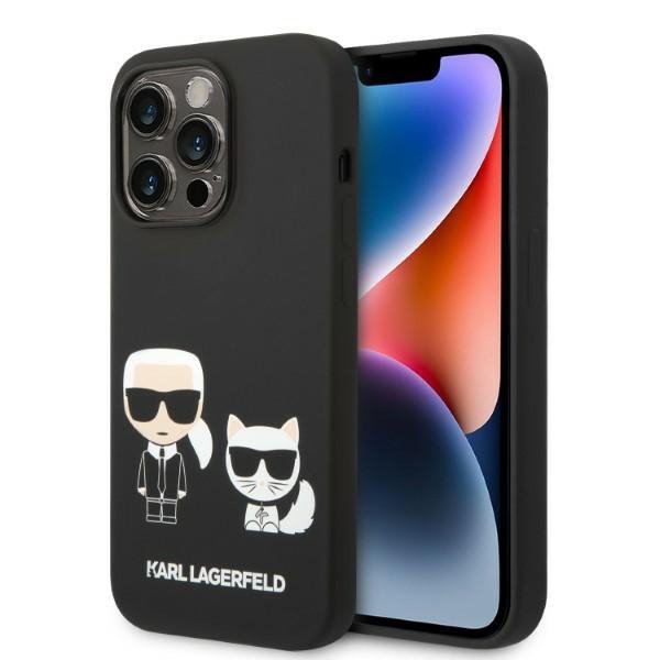 Karl Lagerfeld KLHMP14LSSKCK iPhone 14Pro 6,1&quot; hardcase czarny/black Liquid Silicone Karl & Choupette Magsafe