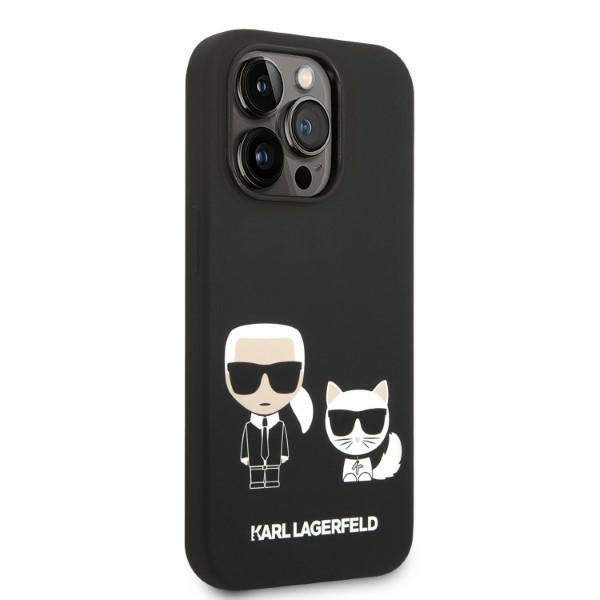 Karl Lagerfeld KLHMP14LSSKCK iPhone 14Pro 6,1&quot; hardcase czarny/black Liquid Silicone Karl & Choupette Magsafe
