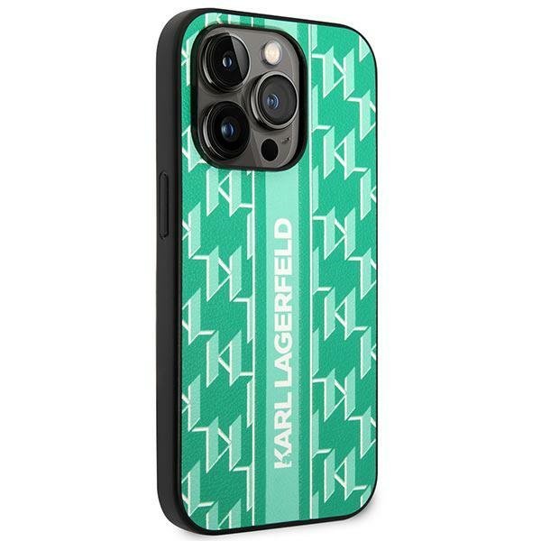 Karl Lagerfeld KLHCP14LPGKLSKN iPhone 14 Pro 6,1&quot; hardcase zielony/green Monogram Stripe