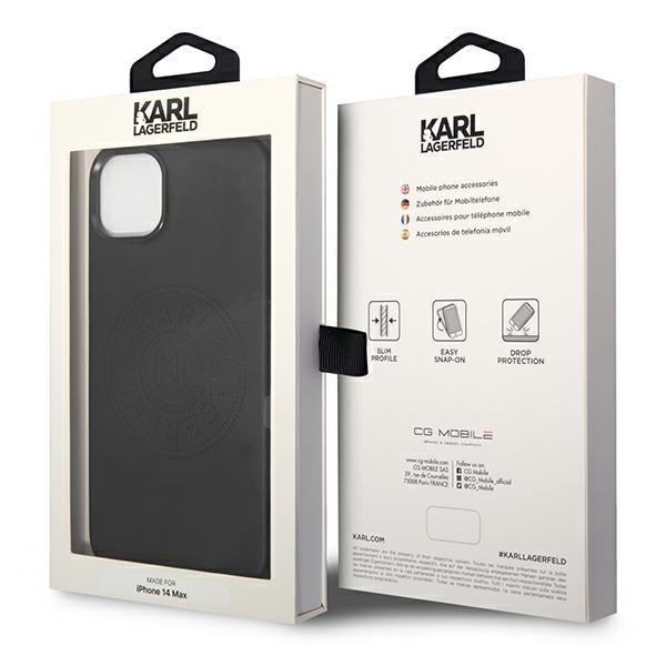Karl Lagerfeld KLHCP14MFWHK iPhone 14 Plus / 15 Plus 6,7&quot; hardcase czarny/black Leather Perforated Logo