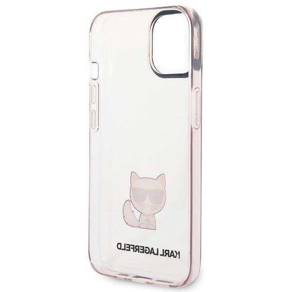 Karl Lagerfeld KLHCP14MCTTRI iPhone 14 Plus / 15 Plus 6,7&quot; hardcase różowy/pink Transparent Choupette Body