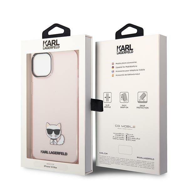 Karl Lagerfeld KLHCP14MCTTRI iPhone 14 Plus / 15 Plus 6,7&quot; hardcase różowy/pink Transparent Choupette Body